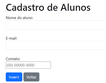 Página Inserir